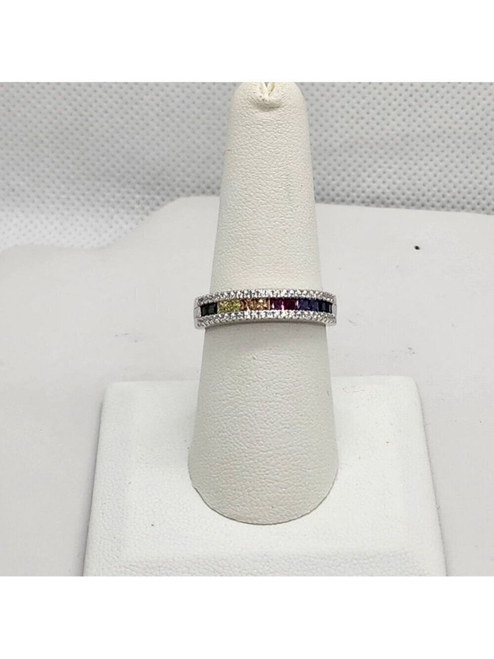 Brand New Sterling Silver 925 Multi Cubic Zirconia Stones Ring